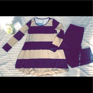 Black and Brown Striped long shirt/dress